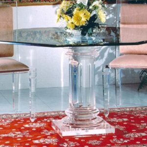 tavolo cristallo ottagonale